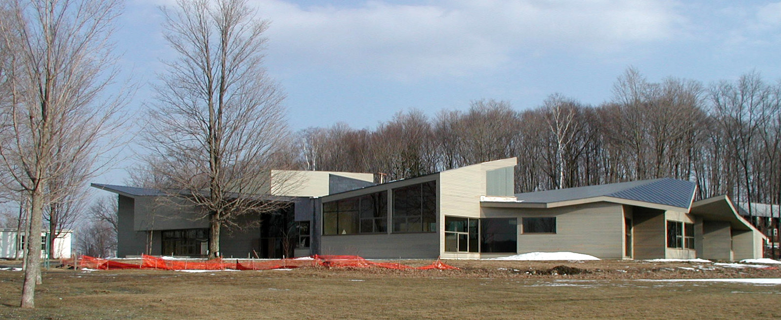 Exterior view of the Currier Performing Arts Center at The Putney School, Vt.