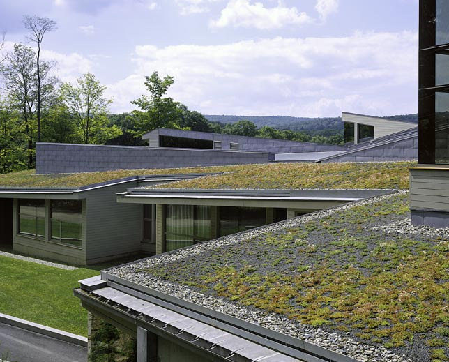 Green roofs at the Currier Performing Arts Center at The Putney School, Vt.